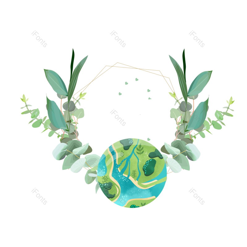 边框图片,素材元素,简约PNG,地球免抠素材